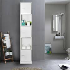 Office storage options come in both horizontal and vertical office wall cabinets. Bathroom Cabinet Shelf 3 Doors Tallboy Cupboard Tall Storage Unit White 180 Cm 711639638488 Ebay