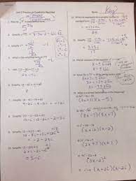 Factoring polynomials using the greatest common factor (gcf). Algebra 1 Unit 8 Test Quadratic Equations Answers Gina Wilson Tessshebaylo