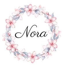 These english baby names for girls is sure to make one stand out from the crowd. Girls Name In Floral Wreath Nora Nora Norah Nore Rah Irish Light Nora Name Baby Girl Names Girl Names