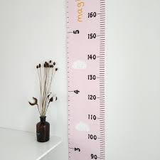 details about miaro kids growth chart wood frame fabric canvas height measurement ruler from