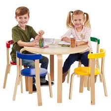 Ecr4kids Bentwood Curved Back Chair And Table Furniture Set Premium Kids Set For Homes Daycares And Classrooms In 2020 Round Table And Chairs Kids Furniture Sets Table And Chair Sets
