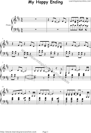 My Happy Ending By Avril Lavigne Free Piano Sheet Music Piano Sheet Music Free Piano Sheet Music Piano Sheet