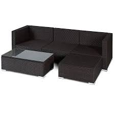 Costway 5 Piece Patio Furniture Set Rattan Wicker Table Shelf Garden Sofa With Beige Cushions Walmart Com In 2020 Patio Furniture Sets Beige Cushions Rattan Furniture Set