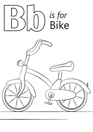 Letter B Is For Bike Coloring Page From Letter B Category Select From 26388 Printable Crafts Of Car Lettering Preschool Coloring Pages Letter B Coloring Pages