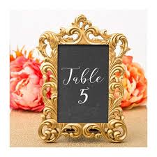 Gold Picture Frames Size 4 X 6 Baroque Table Number Frame Wedding Favors Party Favor Victorian Bridal Shower Wedding Frames Framed Table Numbers Wedding Wedding Favors
