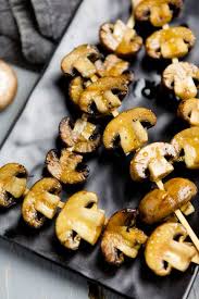 Balsamico Champignon Spiesse Vom Grill Kuechenchaotin Grillgemuse Rezept Rezepte Gegrilltes Essen