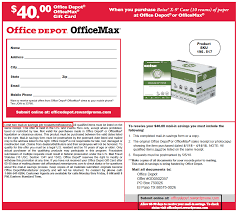 According to home depot product authority, llc, a home depot gift card is not a credit/debit card and may not be redeemed for cash. Office Depot Boise Paper 2 Cases Gift Card Rebate Form Travel With Grant