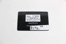 Early access to fashion events and private sales. Saks Fifth Avenue Off 5th Gift Card 1 192 49 Property Room