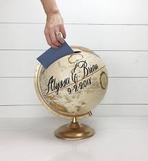 Wedding Card Or Ballot Box World Map Globe With Custom Etsy In 2020 Card Box Wedding Wedding Cards Wedding Card Holder