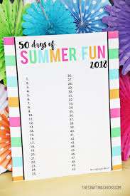 Summer Fun Chart Free Printable The Crafting Chicks