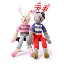 Handmade knitted toys by cora. Hand Knitted Soft Toy Rabbit By Chunki Chilli Notonthehighstreet Com