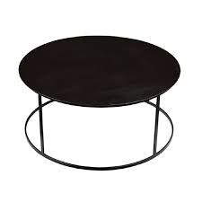 Southern enterprises luna faux stone round coffee table sale $229.49. Round Metal Frame Side Table With Tubular Legs Dark Brown