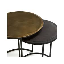 Knurl Nesting Accent Tables Set Of Two Nesting Accent Tables Small Accent Tables Accent Table Sets