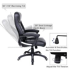 Songmics Thick Executive Office Chair With High Back Large Seat And Tilt Function Ergonomic Swivel Computer C Executive Office Computer Chair Mesh Office Chair