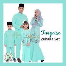 Warna pirus (turkuois), atau lebih dikenal dengan biru laut, berada di antara warna biru dan hijau pada spektrum. Set Combo Sedondon Family Ayanna Baju Melayu Kurung Raya 2020 Zuhaila Lace Plussize Tema Turquoise Green Hijau Biru Shopee Malaysia