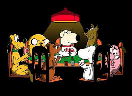 Dogs Of The Gram Dogs Playing Poker Cartoon Wallpaper Cartoon Art
