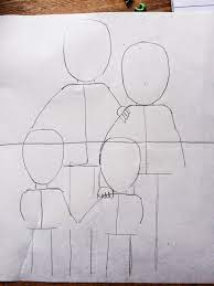 Smart Class 2nd Grade Family Portraits Step By Step Lesson First Grade Art Art Drawings For Kids Line Art Drawings