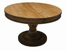 Westport Round Reclaimed Wood Extension Pedestal Table Reclaimed Wood Round Dining Table Round Pedestal Dining Table Round Pedestal Dining