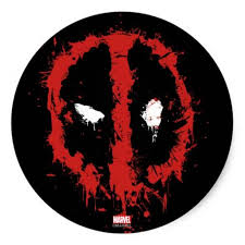 Deadpool Paint Splatter Logo Classic Round Sticker Zazzle Com