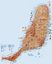 L Ile De Fuerteventura Aux Canaries Carte Touristique Cliquer Pour Agrandir L Image Fuerteventura Canaries Iles Canaries Voyage