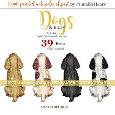 Black And White St Bernard Clipart Dog Clipart Includes Commercial License Watercolor Horse Etsy Black Cocker Spaniel Great Dane Fawn Horse Etsy