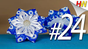 как сделать резинку для волос своими руками из ткани Kanzashi Dlya Nachinayushih Krasivye Rezinki Dlya Volos Obuchenie Urok 24 Rezinki Dlya Volos Kanzashi Uroki Zakolki S Cvetami
