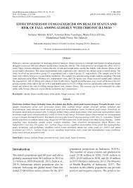 Check spelling or type a new query. Pdf Effectiveness Of Otago Exercise On Health Status And Risk Of Fall Among Elderly With Chronic Illness