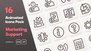 Marketing Support Animated Icons Pack Lottie Json Animation Svg Marketing Support Icon Pack Animated Icons