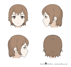 Hair hands head male body. How To Draw Anime Manga Male Female Hair Animeoutline