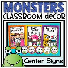 • inspired by steam and stem education techniques, crayola helps kids through play. Center Signs Monsters Classroom Decor Theme By Tweet Resources