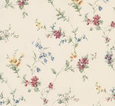 What kind of wallpaper to use in bathroom? Townline Paint Marcus Cream Floral Trail Wallpaper