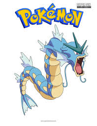 More than 600 free online coloring pages for kids: Gyarados Pokemon Coloring Page Super Fun Coloring