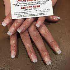 I didn't feel like the beautician has any attention to detail, even filing my nails she left jagged edges and skin on cuticles and dirt under my nails. Soho Nail Bar Ridgewalk Woodstock Ga
