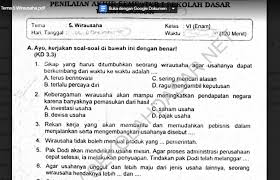Dec 04, 2020 · mariyadi.com.pada kesempatan ini saya berbagi soal pas kelas 6 tema 5 dan kunci jawaban lengkap dengan link download soal pas kelas 6 tema 5 dan kunci jawaban yang merupakan bagian dari artikel saya sebelumnya yang berjudul download lengkap soal uas/pas kelas 6 semester 1 tahun 2020/2021. Soal Ulangan K 13 Kelas 6 Semester 1 Tema 5 Wirausaha Sekolahdasar Net