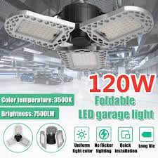 While fluorescent bulbs have long been the standard in some of the best shop lights, recent years have seen led lights overtaking the field. Super Bright 30 120w Led Garage Lights Deformable Ceiling Light Indoor 3500k Warm White For Workshop Buy At A Low Prices On Joom E Commerce Platform