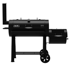 Dyna Glo Signature Heavy Duty Barrel Charcoal Grill And Offset Smoker In Black Dgss962cbo D Kit The Home Depot In 2021 Offset Smoker Outdoor Cooker Charcoal Grill