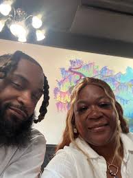 First timer, Sharon Gartrell and I visiting my Classmate, Dwayne Smith.