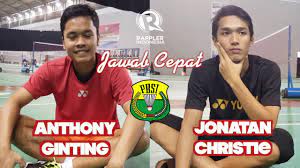 Jonatan christie dan anthony sinisuka ginting berbagi rahasia mereka agar tetap sehat dan juga fokus dalam beraktivitas. Jawab Cepat Bersama Anthony Ginting Dan Jonatan Christie Youtube