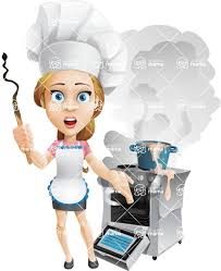 Maybe you would like to learn more about one of these? Beautiful Chef Girl Cartoon Vector Character Aka Fleur Detaste Messy Kitchen Graphicmama