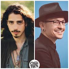 Chris Cornell and his "brother" Chester Bennington 🩵🙏🩵 Chris is surely  buying this handbag for his daughter Toni; she loves Gucci.