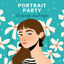 One week til my #portraitparty drawing challenge starts 🥳🥳 . Here's how  it works: ⭐️ Download the free prompt list, tracker & brushes ⭐️ Every day  for a week, draw a portrait