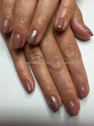 59+ ideas nails ombre almond natural. Eye Candy Nails Training Short Natural Acrylics With Choco Latte Gel Polish And Rose Gold Glitter On Ring Finger By Amy Mitchell On 17 September 2016 At 03 19
