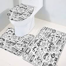 Bath Rugs Black And White Bathroom Rug 3 Pieces Bathroom Rugs Set Soft Bath Mats Set Absorbent Bath Rugs Amp Slip Resistant Machine Wash Mats For Tub In 2020 Soft Bath Mat Bathroom Rug Sets Bath Mat Sets