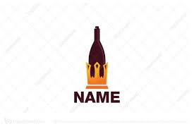 Wine King Logo Wine Logo Bottle Logo Logos
