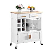 Display fine china, serve up a sumptuous feast, or craft a decorative display in the dining room with this sideboard! Buy Menaka 2 Doors Kitchen Island Carts 30 Inches With Drawers And Wine Rack Storage Sideboard Buffet Trolley Side Table With Wheels White Dining Room Cupboard Dinette Floor Freestanding Small Space Online