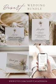 Desert Wedding Invitation Set Boho Wedding Invitation Bundle - Etsy