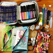 What S In My Kipling Case Art Supplies Travel Kit On The Go Crafting Travel Art Kit Travel Art Journal Art Kit
