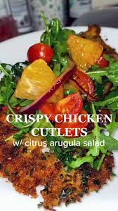 Alessandra Ciuffo Flavorsbyale On Tiktok Could Easily Eat This Every Single Day Chickencutlets Salad Dinnerwithm In 2021 Chicken Cutlets Arugula Salad Cooking