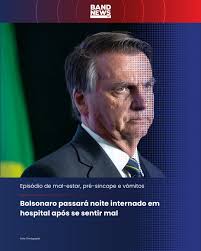 O ex-presidente Jair Bolsonaro (PL) passará a madrugada desta quarta-feira  (17) internado no hospital DF Star, em Brasília (DF), após se sentir mal  durante a tarde de terça (16). Segundo o cardiologista