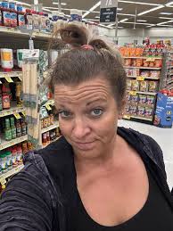 How went to the supermarket. I call it my halo of frizz!!!